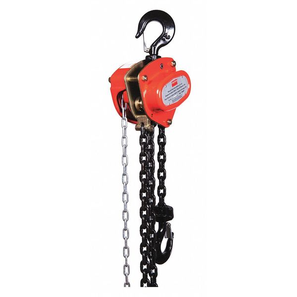 Dayton Manual Chain Hoist, 4000 lb., Lift 15 ft. 1VW59