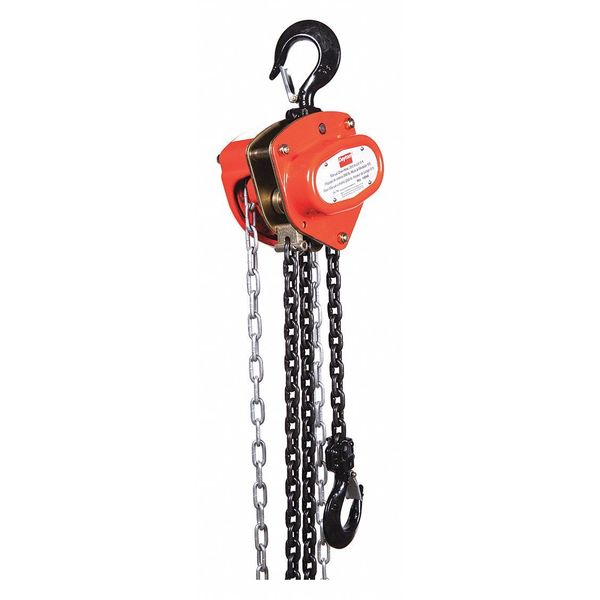 Dayton Manual Chain Hoist, 2000 lb., Lift 15 ft. 1VW56