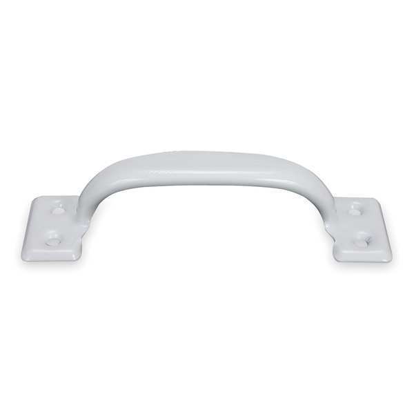 Zoro Select Utility Pull, Steel, White, 5 1/2 In L, Unthr. Through Holes 1WAB9
