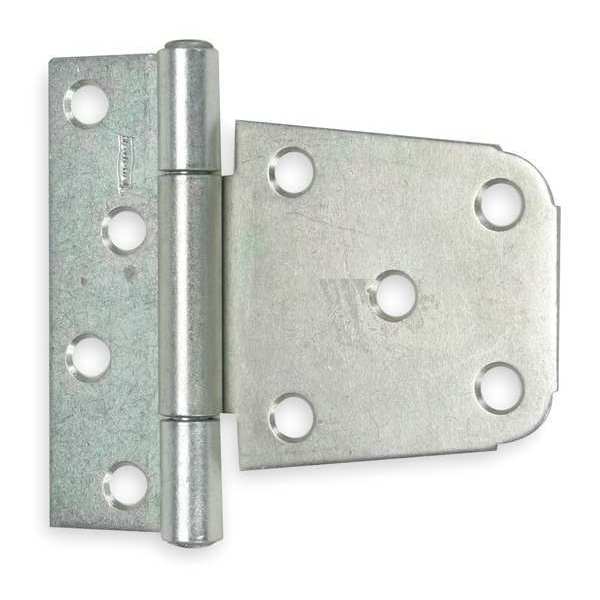 Zoro Select 3 1/4 in W x 3 1/2 in H zinc plated Tee Hinge 1WBJ4