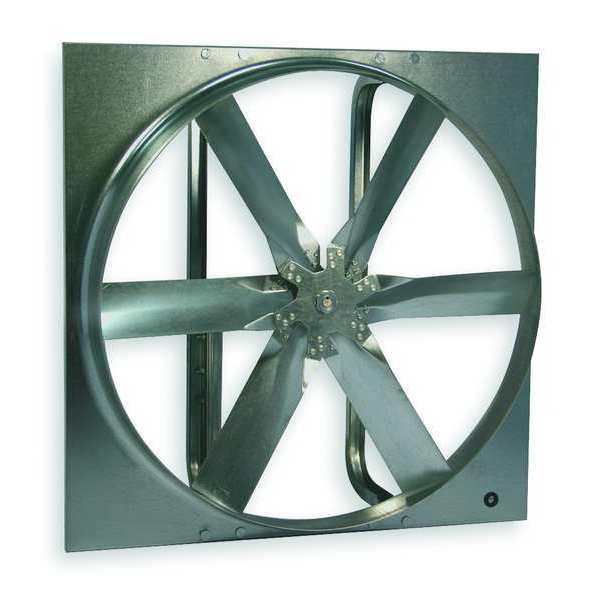 Dayton Medium Duty Exhaust Fan with Motor and Drive Package, 20 in Blade Dia, 115/208-230V AC, 1/2 hp 7AD62