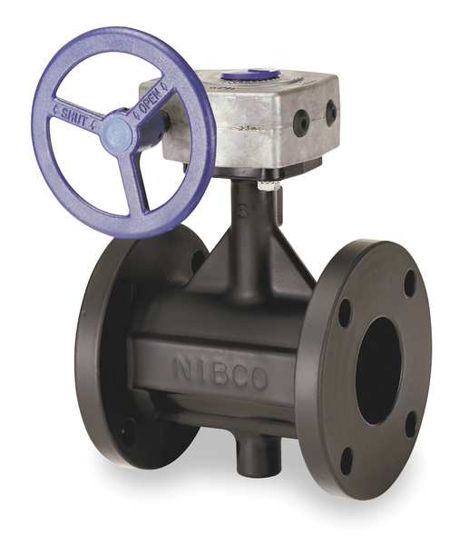 Nibco Butterfly Valve, Flanged, 6In, Cast Iron FC27655 6