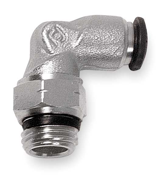 Aignep Usa Swivel Elbow, 90 Deg, 10mm Tube Sz, PK3, Hex Size: 17 mm 50110N-10-3/8-PK3