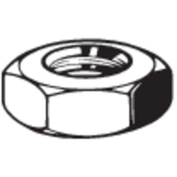 Zoro Select Jam Nut, 7/16"-14, Carbon Steel, Grade A, Zinc Plated, 1/4 in Ht, 50 PK U11360.043.0001