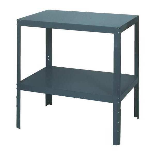 Mbi Work Table, 30" X 30" to 36", Industrial Gray WT243030