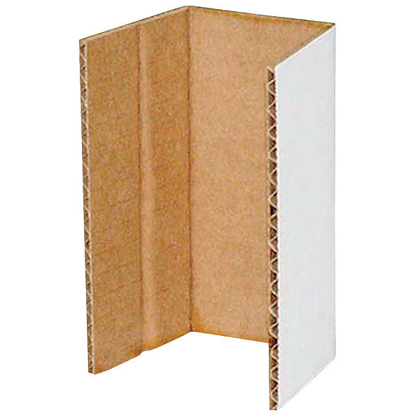 PACKAGING CORPORATION OF AMERICA Cardboard Corrugated Shelf Bin Divider,  White, 2 1/4 in, 4 1/4 in W (1W863)