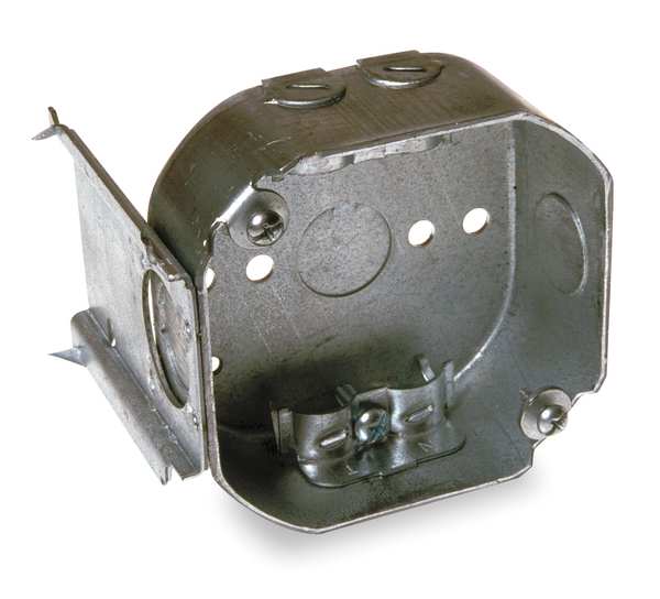 Raco Electrical Box, 15.5 cu in, Octagon Box, 2 Gang, Galvanized Steel, Octagon 160