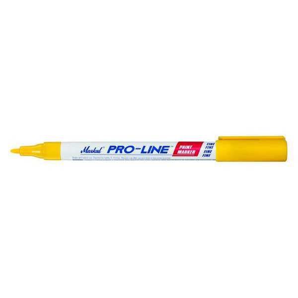 Markal Paint Marker, Fine Tip, Yellow Color Family, Paint 96872