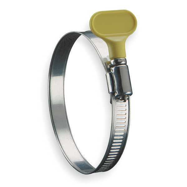Zoro Select Hose Clamp, 2-1/2 to 3-1/2 In, SAE 48, PK10, Thickness: 0.023 in 5Y048