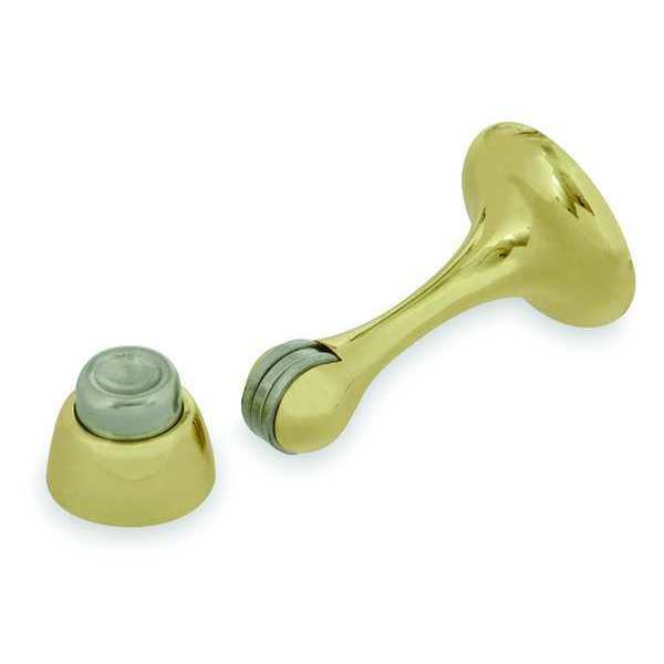Zoro Select Magnetic Door Holder, Brass, Brass, Wall 1XNP8
