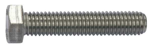 Zoro Select #10-32 x 5/8 in Hex Hex Machine Screw, Plain 18-8 Stainless Steel, 100 PK U51016.019.0063