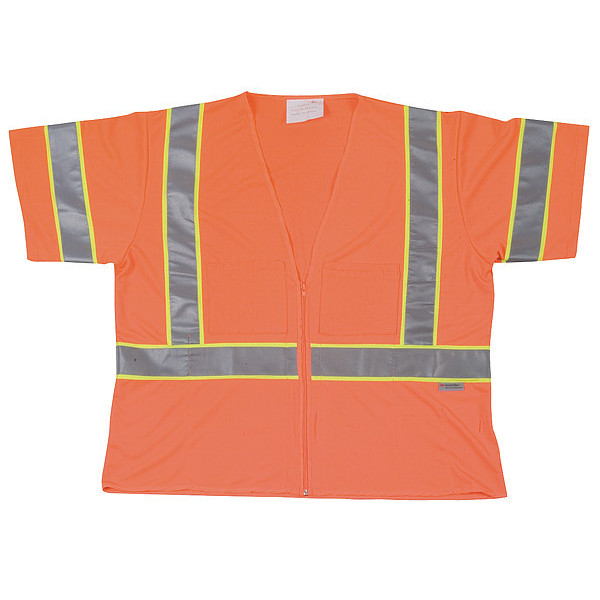 2XL Class 3 Cool Dry High Visibility Vest, Orange