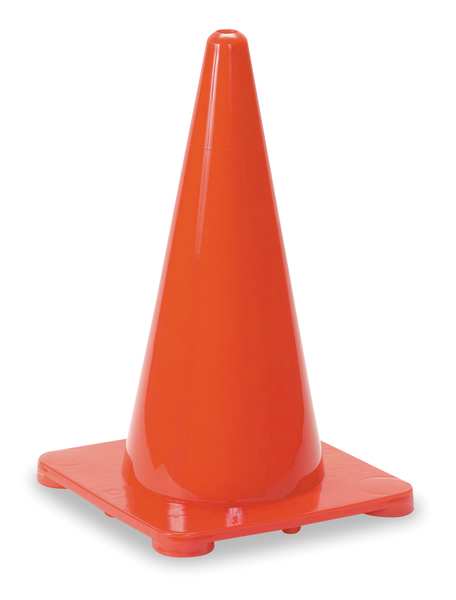 Zoro Select Traffic Cone, 18 In.Red 1YBW5