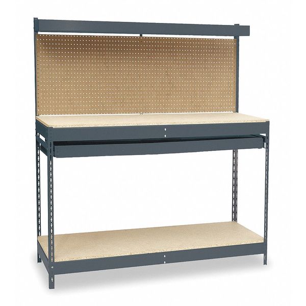 Zoro Select Workbenches, Particleboard, 48" W, 60" Height, 4000 lb., Straight 1YBZ9