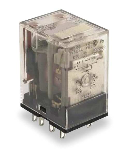 Omron General Purpose Relay, 120V AC Coil Volts, Square, 8 Pin, DPDT MY2N-AC110/120(S)