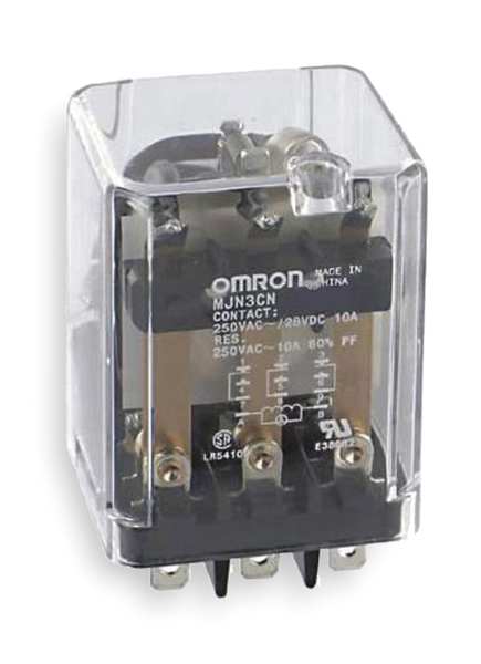 Omron General Purpose Relay, 12V DC Coil Volts, Square, 11 Pin, 3PDT MJN3C-N-DC12