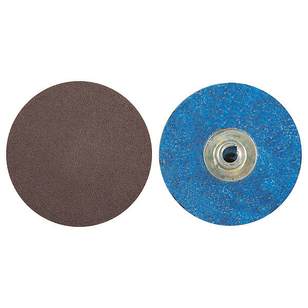 Norton Abrasives Quick Change Disc, AlO, 2in, 36G, TS, PK100 66261138170