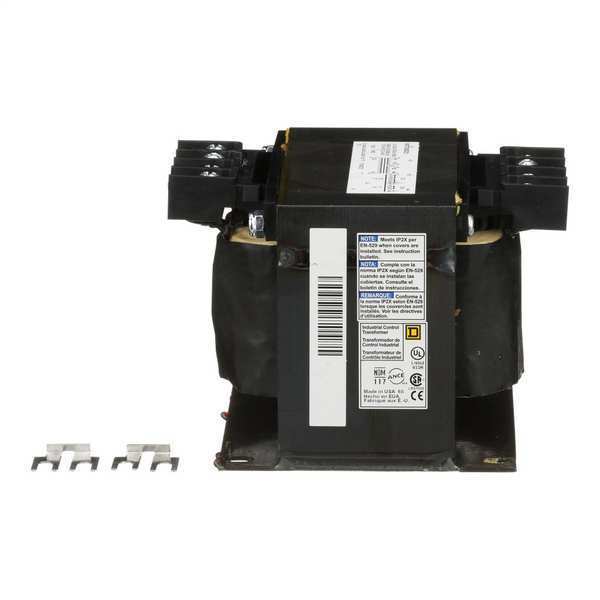 Square D Control Transformer, 500 VA, Not Rated, 115°C, 24V AC, 240/480V AC 9070T500D2