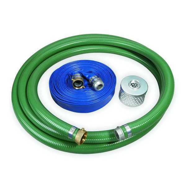 Zoro Select Pump Hose Kit, 2 In ID, Includes Strainer 1ZNC2