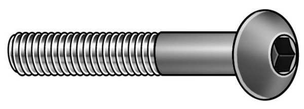 Zoro Select #10-32 Socket Head Cap Screw, Chrome Plated Steel, 1 in Length, 5 PK MPB3437