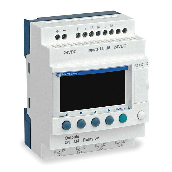 Schneider Electric Logic Relay, Input Voltage 100 - 240VAC SR2A101FU