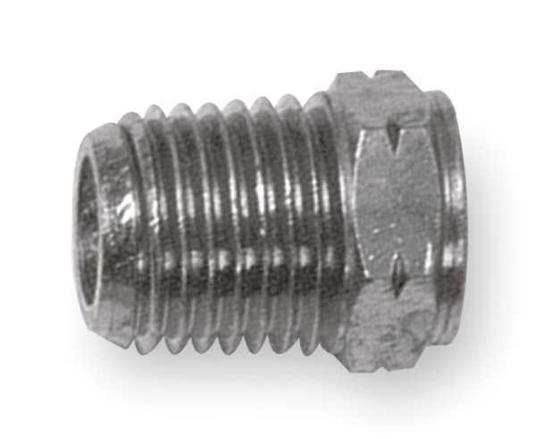 Aignep Usa Nickel Plated Brass Reducing Bushing, MNPT x FNPT, 3/8" x 1/4" Pipe Size 82280N-06-04
