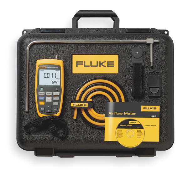 Fluke Handheld Micromanometer Kit, 0 to 16In WC FLUKE-922/KIT