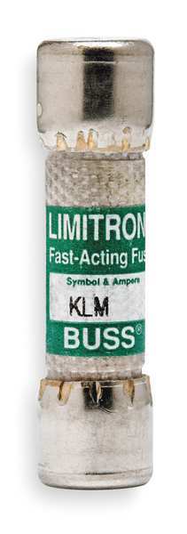 Eaton Bussmann Midget Fuse, KLM Series, Fast-Acting, 25A, 600V AC, Non-Indicating KLM-25