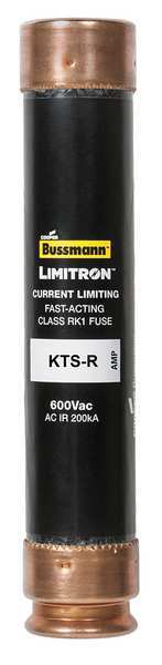 Eaton Bussmann UL Class Fuse, RK1 Class, KTS-R Series, Fast-Acting, 60A, 600V AC, Non-Indicating KTS-R-60