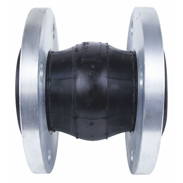 Zoro Select Expansion Joint, 1 1/2 In, Single Sphere, Bolt Holes: 4 AMSE201H