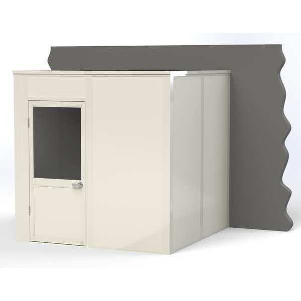 Porta-King 3-Wall Modular In-Plant Office, 8 ft H, 8 ft W, 8 ft D, White VK1DW-WCM 8'x8' 3-Wall