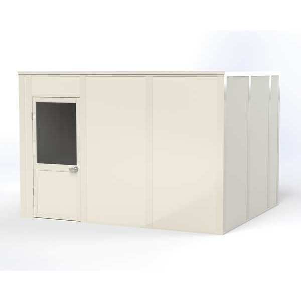 Porta-King 4-Wall Modular In-Plant Office, 8 ft H, 12 ft W, 10 ft D, White VK1STL-WCM 10'x12' 4-Wall