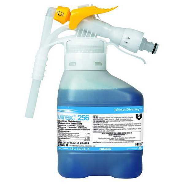 Diversey One Step Deordorizing Cleaner and Disinfectant Concentrate, 1.5L Hose End Connection Bottle, 2 PK 3062637