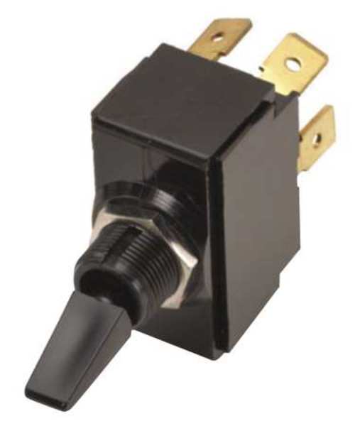 Carling Technologies Toggle Switch, DPDT, 6 Connections, On/Off/On, 1 1/2 hp, 10A @ 250V AC, 20A @ 125V AC 2GM721-D-4B-B