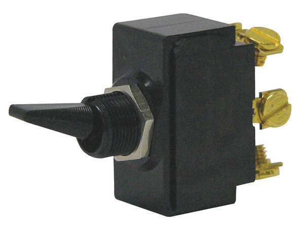 Carling Technologies Toggle Switch, DPDT, 6 Connections, On/Off/On, 1 1/2 hp, 10A @ 250V AC, 20A @ 125V AC 2GM724-D-4B-B