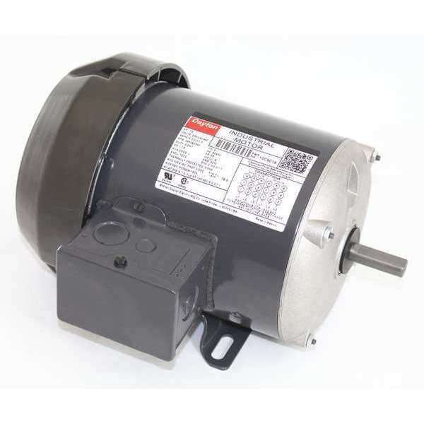 Dayton 3-Phase General Purpose Motor, 1/2 HP, 48 Frame, 208-230/460V AC Voltage, 3,450 Nameplate RPM 10C901