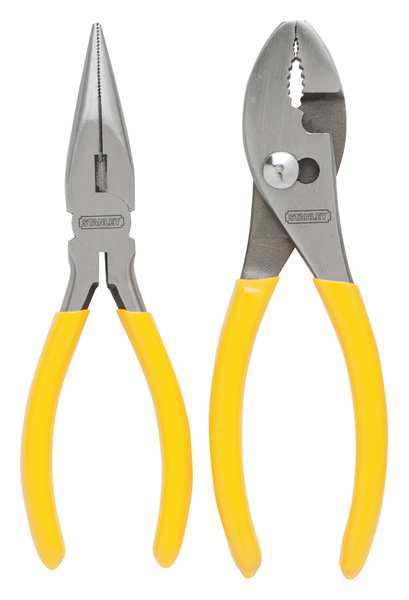 Stanley 2 Piece Pliers Set Dipped Handle 84-212