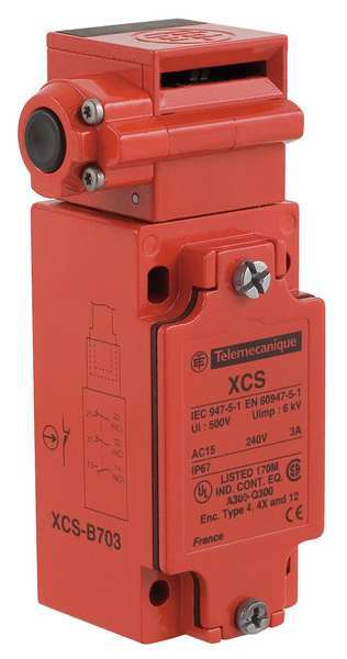 Telemecanique Sensors 2NC/1NO Safety Interlock Switch Nema 4, 4X, 12 IP 67 XCSB703