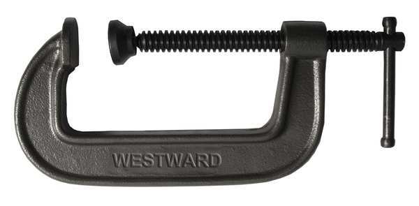 Westward C-Clamp, 12", Iron, Regular Duty, 2850 lb. 10D516
