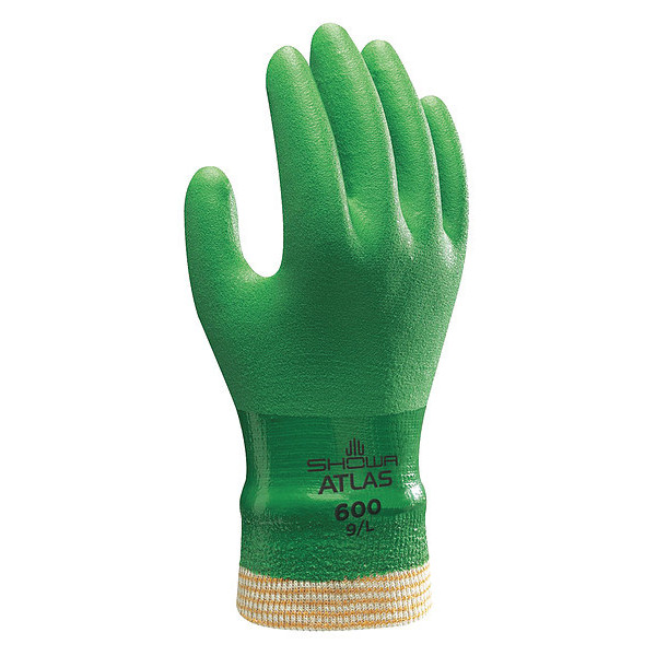 Showa Chemical Resistant Glove, PVC, M, PR 600M-08