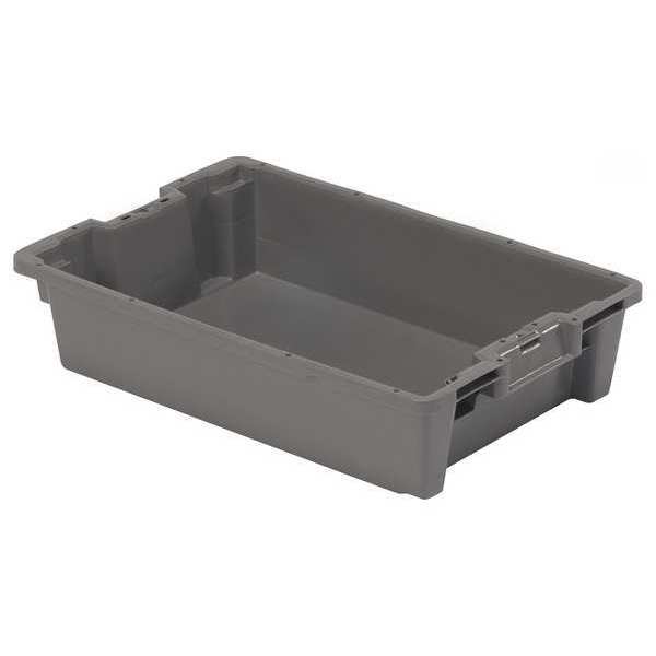 Orbis 70 lb Hang & Stack Storage Bin, Plastic, 15 3/4 in W, 5 1/4 in H, Gray, 23 5/8 in L GS6040-13 Grey