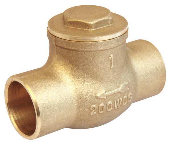 Zoro Select 2" Solder Brass Swing Check Valve 10F333