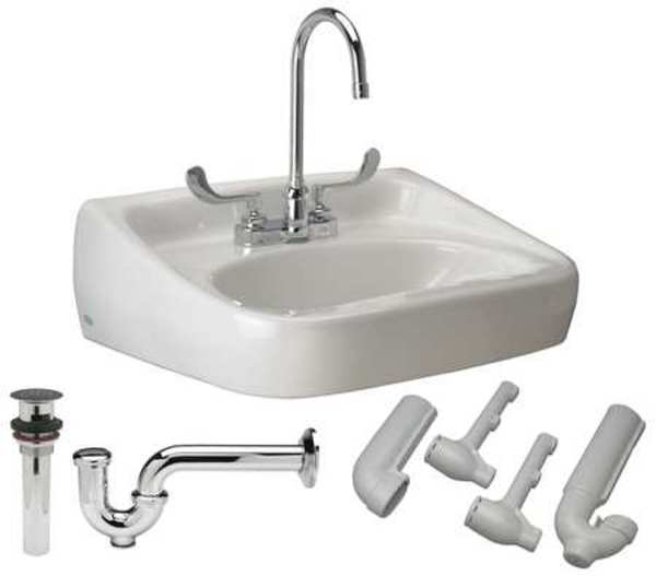 Zurn Bathroom Sink Kit, 18-1/4 In. W, 10 In. H Z5344.525.3.07.00.6