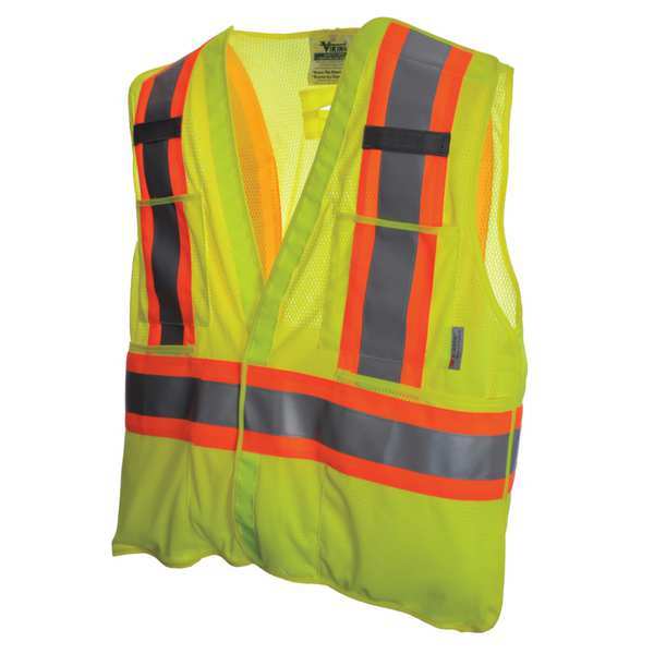 Viking Safety Vest, Mesh, Green, 2XL/3XL U6125G-2XL/3XL