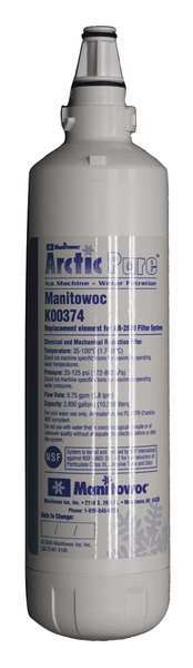 Manitowoc Quick Connect Filter, 0.8 gpm, 1 Micron, 3" O.D., 13 in H K-00374