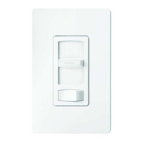 Lutron Lighting Dimmer, Slide, 1-Pole/3-Way CTCL-153P-WH