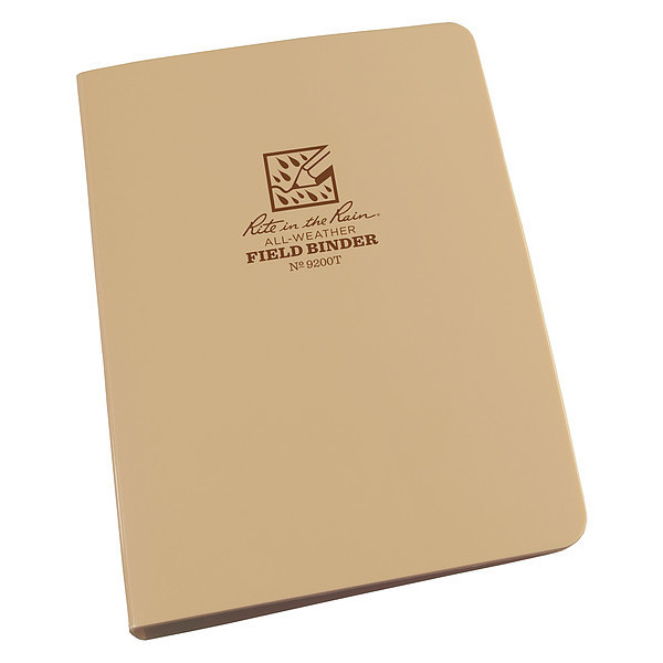 Zoro Select 1/2" Six Ring Field Round Binder, Tan 9200T