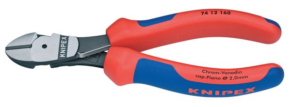 Knipex 6 1/4 in High Leverage Diagonal Cutting Plier Standard Cut Uninsulated 74 12 160