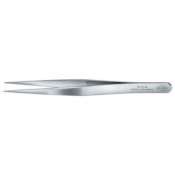 Knipex Tweezers, Anti-Mag, Needle, Straight, 4-3/4 92 22 06