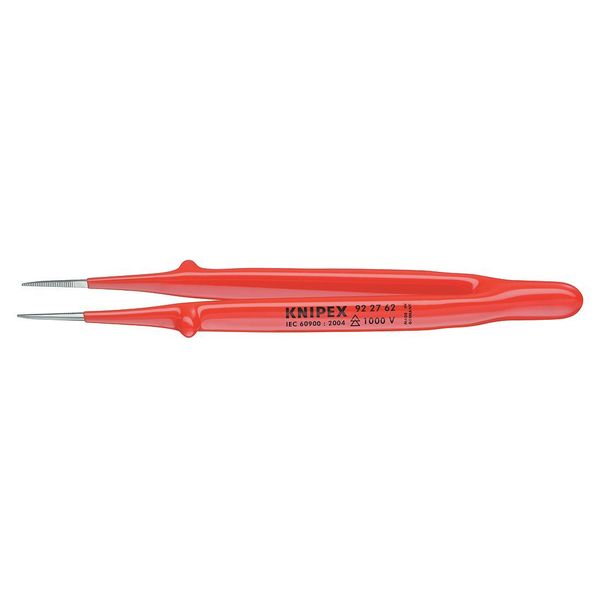 Knipex Insulated Precision Tweezers, Serrated Tip 92 27 62